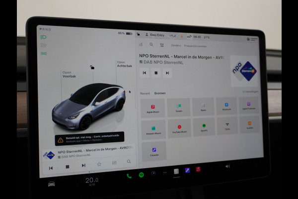 Tesla Model Y Performance 534pk 0-100 3,8 sec. AWD 78,1kWh Warmtepomp 21"Lmv FSD-Comp.3 AutoPilot Carbon-Spoiler Elekr.Achterklep AMD Ryzen-pr 3x Camera Navi Led ACC DAB Keyless en Interieur Pre-Heat/Cooling via App One-Pedal-Drive Rode Remklauwen Garantie op Accu 14-02-2032 max. 192.000km max. 250Kw laadvermogen 1.600KG Trekvermogen!