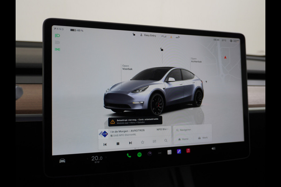 Tesla Model Y Performance 534pk 0-100 3,8 sec. AWD 78,1kWh Warmtepomp 21"Lmv FSD-Comp.3 AutoPilot Carbon-Spoiler Elekr.Achterklep AMD Ryzen-pr 3x Camera Navi Led ACC DAB Keyless en Interieur Pre-Heat/Cooling via App One-Pedal-Drive Rode Remklauwen Garantie op Accu 14-02-2032 max. 192.000km max. 250Kw laadvermogen 1.600KG Trekvermogen!