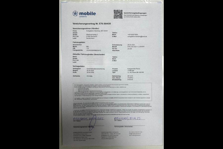 MG EHS 1.5 TGDI Luxury 34150 KM 5 JAAR FABRIEK GARANTIE+VELLEDIG GARANTIE t/m 29-04-2026