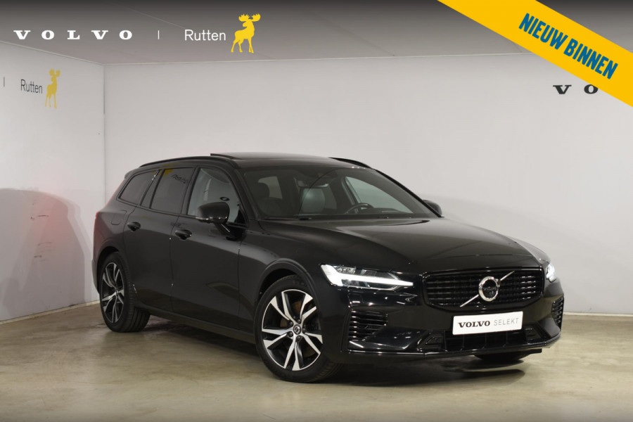 Volvo V60 T6 340PK Automaat Plug-in hybrid AWD R-Design / Panoramadak / Stoelverwarming / Stuurverwarming / 360 Camera / Sportstoelen, Elektrisch met geheugen / Head-up Display / Harman Kardon / Cruise control