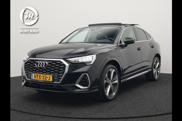 Audi Q3 Sportback 45 TFSI e S Line Plug In Hybrid 245pk PHEV | Trekhaak af Fabriek | Panodak | Adaptive Cruise | 20"L.M | Apple Carplay | Virtual | Sportstoelen Verwarmd | Camera | Navi |