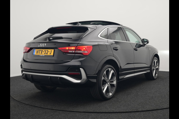 Audi Q3 Sportback 45 TFSI e S Line Plug In Hybrid 245pk PHEV | Trekhaak af Fabriek | Panodak | Adaptive Cruise | 20"L.M | Apple Carplay | Virtual | Sportstoelen Verwarmd | Camera | Navi |