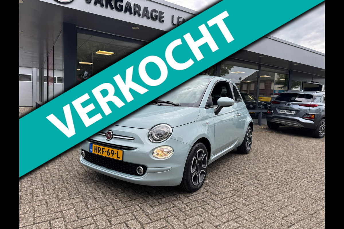 Fiat 500 1.0 Hybrid Club, cruise, carplay, auto ac, ect. Rijklaarprijs / 12 mnd garantie
