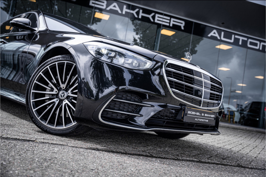 Mercedes-Benz S-Klasse 500 4MATIC Lang AMG Line ** Achterasbesturing ** Panodak ** HUD ** Burmester Premium Plus ** 21inch ** Ventilatie ** Massage