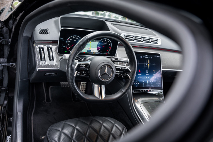 Mercedes-Benz S-Klasse 500 4MATIC Lang AMG Line ** Achterasbesturing ** Panodak ** HUD ** Burmester Premium Plus ** 21inch ** Ventilatie ** Massage