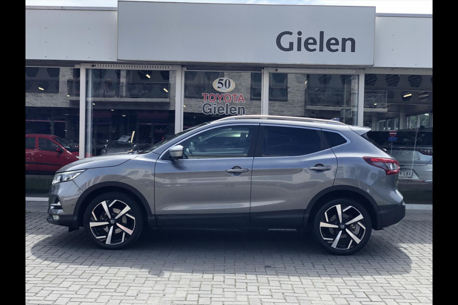 Nissan QASHQAI 1.2 DIG-T Tekna+ | Eerste eigenaar, Trekhaak, Bose, 360 Camera, Leer, Stoelverwarming, LED, Panoramadak, Navigatie
