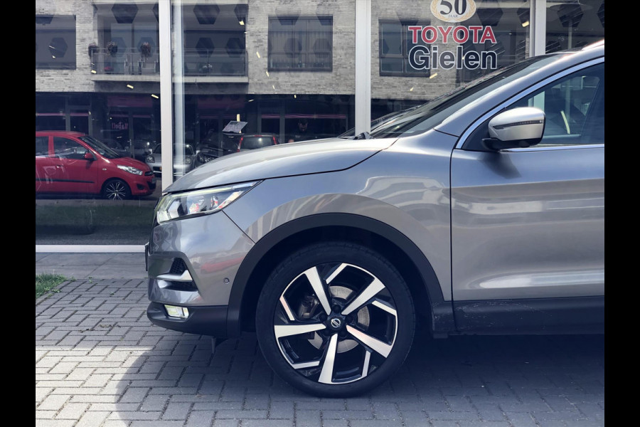 Nissan QASHQAI 1.2 DIG-T Tekna+ | Eerste eigenaar, Trekhaak, Bose, 360 Camera, Leer, Stoelverwarming, LED, Panoramadak, Navigatie