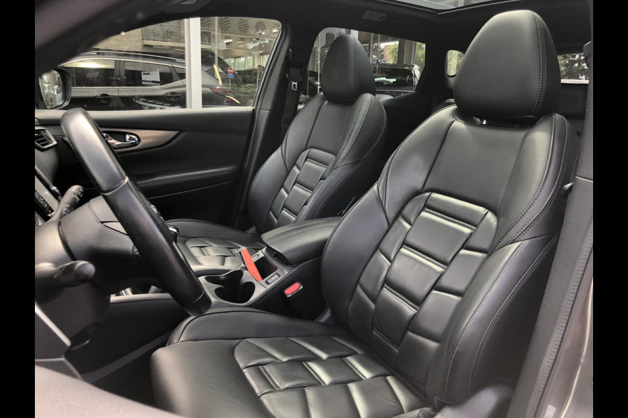 Nissan QASHQAI 1.2 DIG-T Tekna+ | Eerste eigenaar, Trekhaak, Bose, 360 Camera, Leer, Stoelverwarming, LED, Panoramadak, Navigatie