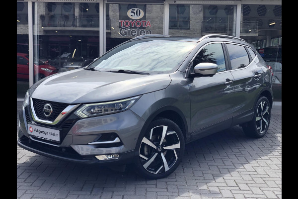 Nissan QASHQAI 1.2 DIG-T Tekna+ | Eerste eigenaar, Trekhaak, Bose, 360 Camera, Leer, Stoelverwarming, LED, Panoramadak, Navigatie