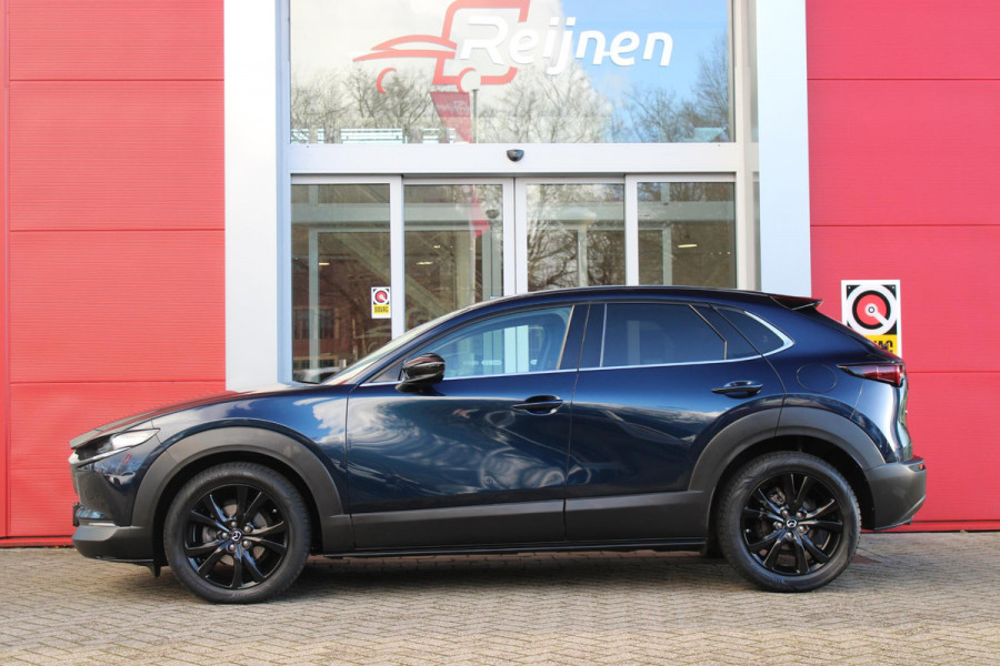 Mazda CX-30 2.0 e-SkyActiv-X MILD Hybrid 187PK HOMURA | DRAADLOOS APPLE CARPLAY/ANDROID AUTO | FULL LED KOPLAMPEN | DAB+ RADIO | CLIMATE CONTROL | STOEL VERWARMING | ADAPTIVE CRUISE CONTROL | LICHTMETALEN VELGEN BLACK | ALL SEASON BANDEN | DODEHOEK DETECTIE | ELEKTRISCHE ACHTERKLEP | STOEL VERWARMING |