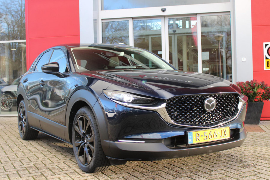 Mazda CX-30 2.0 e-SkyActiv-X MILD Hybrid 187PK HOMURA | DRAADLOOS APPLE CARPLAY/ANDROID AUTO | FULL LED KOPLAMPEN | DAB+ RADIO | CLIMATE CONTROL | STOEL VERWARMING | ADAPTIVE CRUISE CONTROL | LICHTMETALEN VELGEN BLACK | ALL SEASON BANDEN | DODEHOEK DETECTIE | ELEKTRISCHE ACHTERKLEP | STOEL VERWARMING |