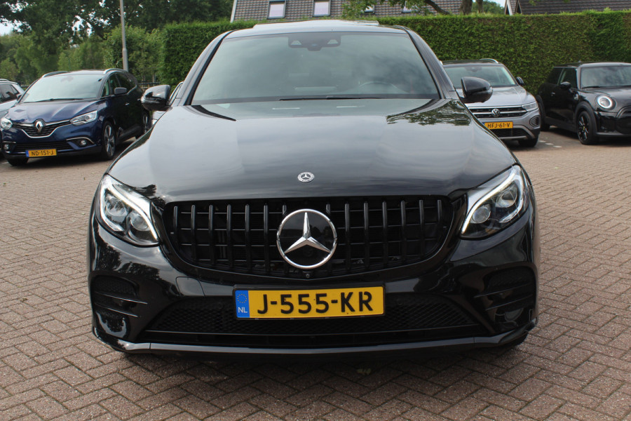 Mercedes-Benz GLC Coupé AMG 43 4MATIC / Schuifdak / 360Camera / Head-up / Burmester / Carbon intr. / 21'' / Memory seats / Keyless / Treeplanken / LED / Dodehoek / DAB / Stoelverwarming / ACC