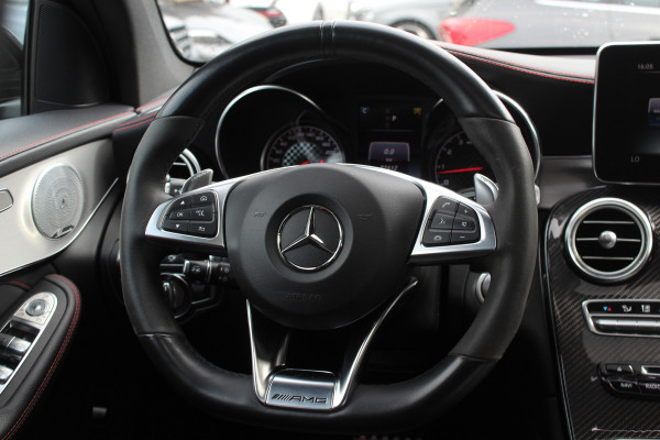 Mercedes-Benz GLC Coupé AMG 43 4MATIC / Schuifdak / 360Camera / Head-up / Burmester / Carbon intr. / 21'' / Memory seats / Keyless / Treeplanken / LED / Dodehoek / DAB / Stoelverwarming / ACC