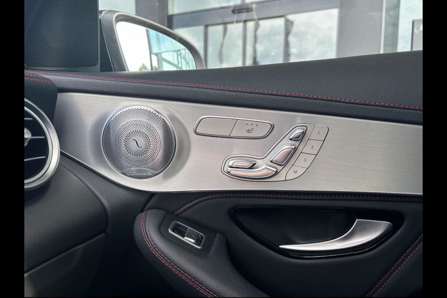 Mercedes-Benz GLC Coupé AMG 43 4MATIC / Schuifdak / 360Camera / Head-up / Burmester / Carbon intr. / 21'' / Memory seats / Keyless / Treeplanken / LED / Dodehoek / DAB / Stoelverwarming / ACC