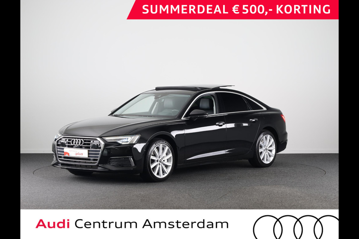 Audi A6 Limousine 50 TFSI e quattro Business edition 300 pk Audi A6 50 TFSI e quattro Business edition 300 pk Automaat (S-Tronic) | Panoramadak | Navigatie | Head-up display | Rondomzicht camera |