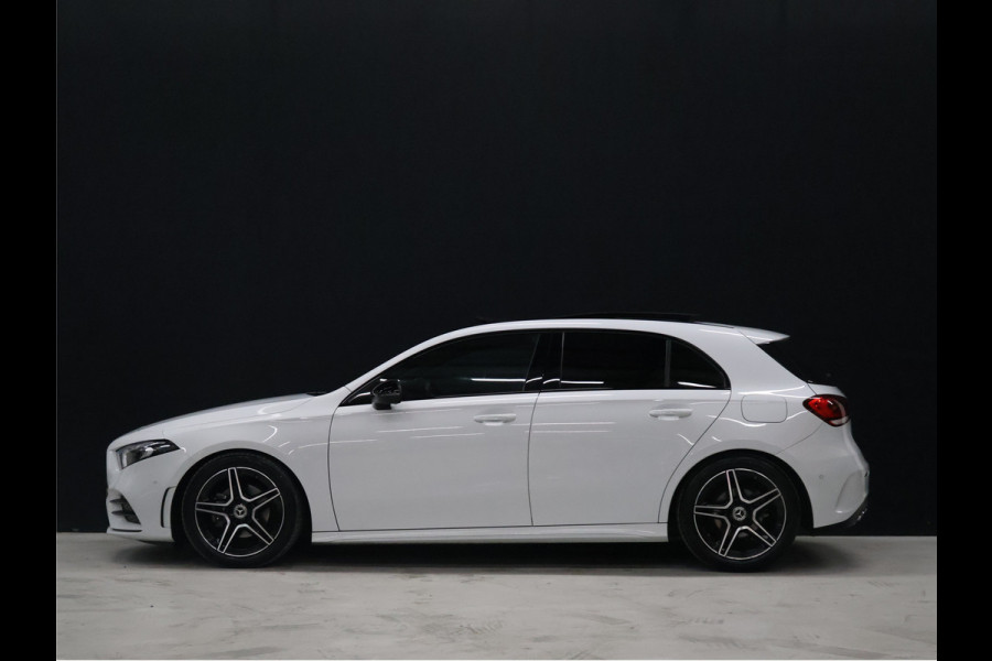 Mercedes-Benz A-Klasse 160 AMG Sport [SCHUIFKANTELDAK, CAMERA, PDC V+A, APPLE CARPLAY, ANDROID AUTO, CRUISE CONTROL, NAVIGATIE, AIRCONDITIONING, AMG PAKKET, NIEUWSTAAT]