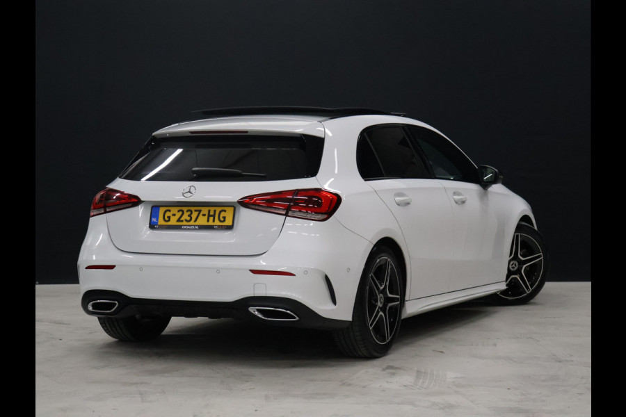 Mercedes-Benz A-Klasse 160 AMG Sport [SCHUIFKANTELDAK, CAMERA, PDC V+A, APPLE CARPLAY, ANDROID AUTO, CRUISE CONTROL, NAVIGATIE, AIRCONDITIONING, AMG PAKKET, NIEUWSTAAT]