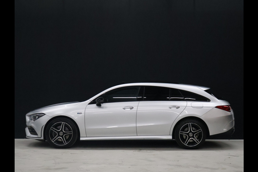 Mercedes-Benz CLA-Klasse Shooting Brake 250 e Business Solution AMG Limited [SCHUIFKANTELDAK, MEMORY SEATS, CAMERA, PDC V+A, CRUISE CONTROL, SFEERVERLICHTING, STOELVERWARMING, BLUETOOTH, NAVIGATIE, AIRCO, AMG PAKKET, NIEUWSTAAT]