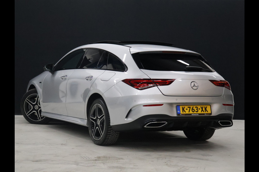 Mercedes-Benz CLA-Klasse Shooting Brake 250 e Business Solution AMG Limited [SCHUIFKANTELDAK, MEMORY SEATS, CAMERA, PDC V+A, CRUISE CONTROL, SFEERVERLICHTING, STOELVERWARMING, BLUETOOTH, NAVIGATIE, AIRCO, AMG PAKKET, NIEUWSTAAT]