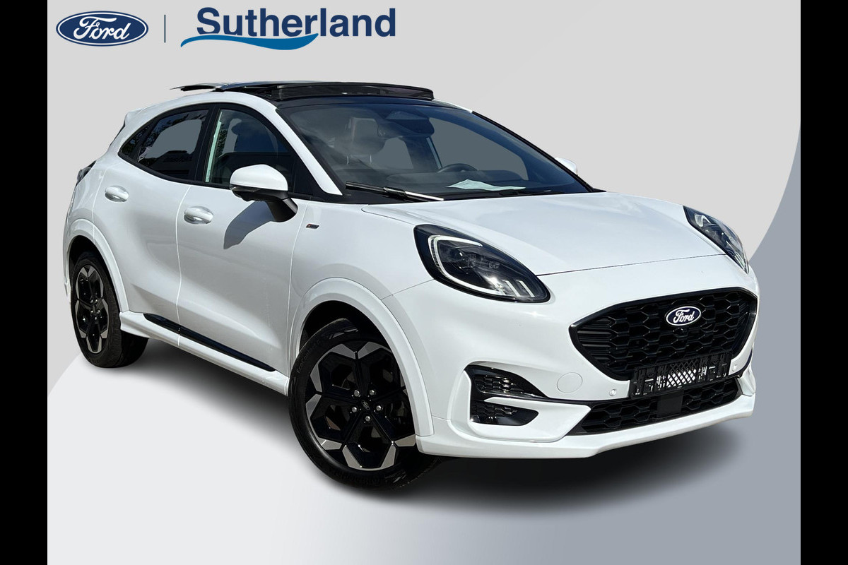 Ford Puma 1.0 EcoBoost Hybrid ST-Line X 155pk Automaat | Panoramadak | Afneembare trekhaak | Winter Pack | Adaptive cruise control | 360 graden camera | Bang&Olufsen | Elektrsiche achterklep | Matrix LED