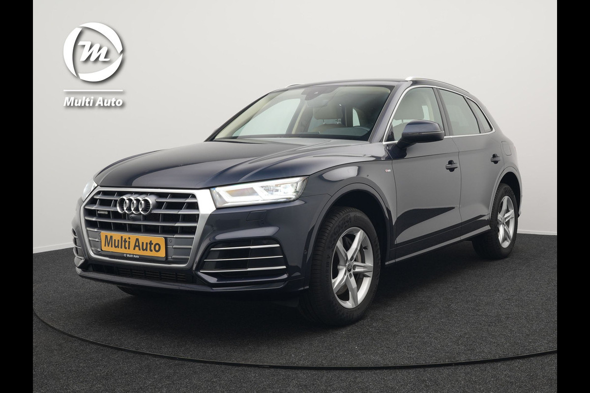 Audi Q5 50 TFSI e quattro S edition Plug In Hybrid 300pk Dealer O.H PHEV | 360 Camera  | Lederen Sportstoelen Memory & Verwarmd | Navigatie | Cruise Control | Keyless | DAB | Virtual |