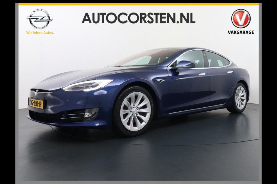 Tesla Model S 75D AWD Luchtvering AutoPilot Navi Panoramadak Camera Led Elektr.Stuur en Stoel+Geheugen+Spiegels+verwarmd Elektr.Achterklep Key 19"Lmv 4WD WiFi Rijstrookhulp Bordherkenning ACC ESP Dodehoek Detector Mistlampen NVIDIA®Tegra® Processor HomeLink 5 Origineel Nederlandse Tesla Nieuwprijs €87.150 Garantie op de accu/motor tot 29-03-2026/240.000km
