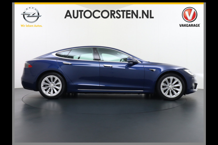 Tesla Model S 75D AWD Luchtvering AutoPilot Navi Panoramadak Camera Led Elektr.Stuur en Stoel+Geheugen+Spiegels+verwarmd Elektr.Achterklep Key 19"Lmv 4WD WiFi Rijstrookhulp Bordherkenning ACC ESP Dodehoek Detector Mistlampen NVIDIA®Tegra® Processor HomeLink 5 Origineel Nederlandse Tesla Nieuwprijs €87.150 Garantie op de accu/motor tot 29-03-2026/240.000km