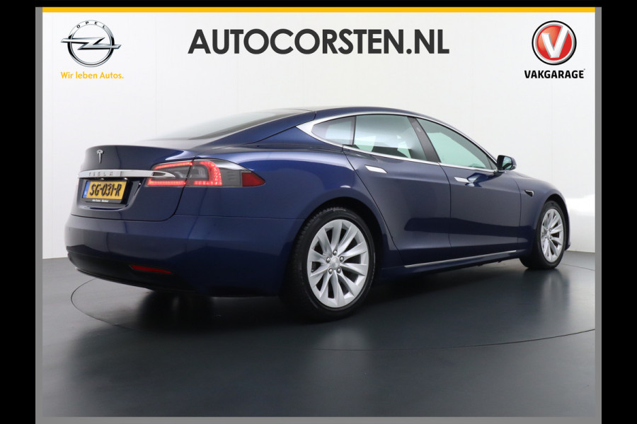Tesla Model S 75D AWD Luchtvering AutoPilot Navi Panoramadak Camera Led Elektr.Stuur en Stoel+Geheugen+Spiegels+verwarmd Elektr.Achterklep Key 19"Lmv 4WD WiFi Rijstrookhulp Bordherkenning ACC ESP Dodehoek Detector Mistlampen NVIDIA®Tegra® Processor HomeLink 5 Origineel Nederlandse Tesla Nieuwprijs €87.150 Garantie op de accu/motor tot 29-03-2026/240.000km