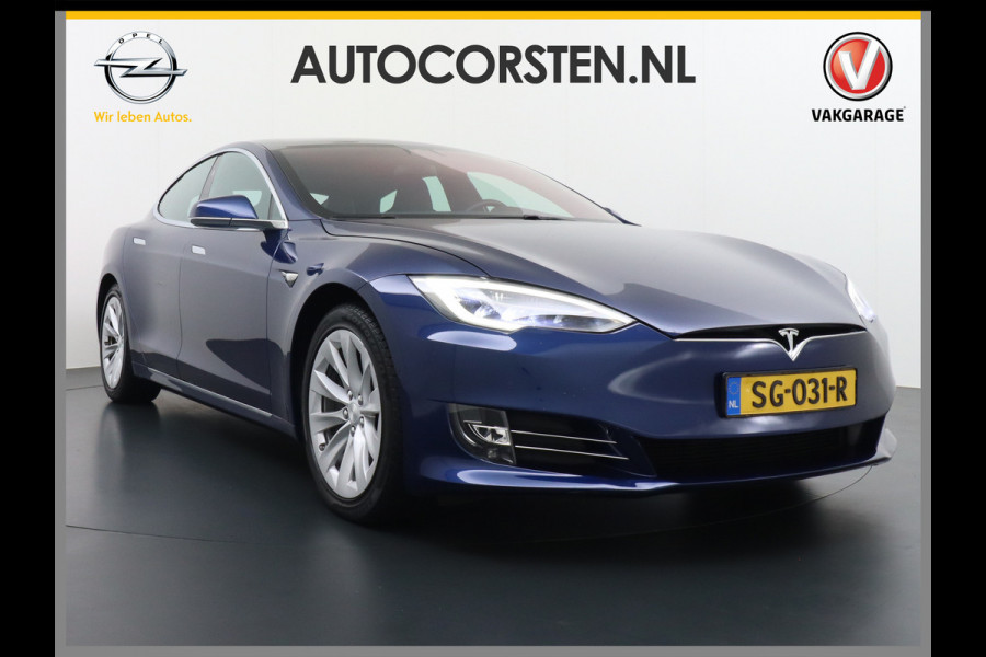 Tesla Model S 75D AWD Luchtvering AutoPilot Navi Panoramadak Camera Led Elektr.Stuur en Stoel+Geheugen+Spiegels+verwarmd Elektr.Achterklep Key 19"Lmv 4WD WiFi Rijstrookhulp Bordherkenning ACC ESP Dodehoek Detector Mistlampen NVIDIA®Tegra® Processor HomeLink 5 Origineel Nederlandse Tesla Nieuwprijs €87.150 Garantie op de accu/motor tot 29-03-2026/240.000km