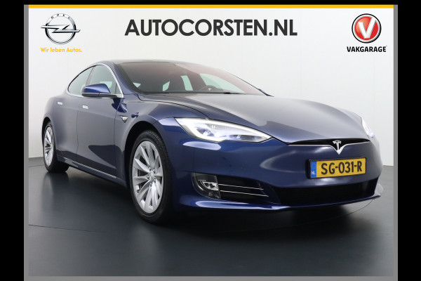 Tesla Model S 75D AWD Luchtvering AutoPilot Navi Panoramadak Camera Led Elektr.Stuur en Stoel+Geheugen+Spiegels+verwarmd Elektr.Achterklep Key 19"Lmv 4WD WiFi Rijstrookhulp Bordherkenning ACC ESP Dodehoek Detector Mistlampen NVIDIA®Tegra® Processor HomeLink 5 Origineel Nederlandse Tesla Nieuwprijs €87.150 Garantie op de accu/motor tot 29-03-2026/240.000km