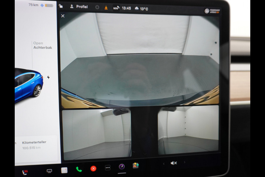 Tesla Model 3 Performance 513pk 3,4 sec 0-100 ! Long Range 20"lm FSD-computer 3 AutoPilot Carbon-Spoiler Premium-HiFi Pano.dak Camera Leer Ada Navigatiesysteem full map LED-a+v Comfortstoel(en) ACC Dual-ECC DAB Voorverwarmen interieur via App Keyless via Telefoonsleutel One-Pedal-Drive 4wd Rode Remklauwen Carbon-Spoiler Premium Audio Veel grip door 4WD vierwielaandrijving.  Origineel Nederlandse auto ! nieuwprijs euro 65.680 euro Accu garantie 23-12-2027