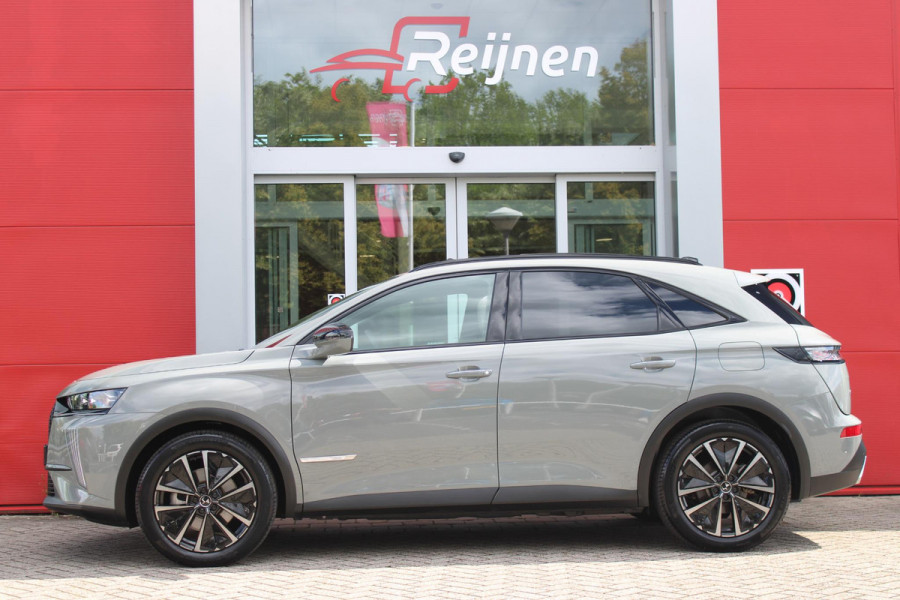 DS 7 E-Tense 300PK 4x4 ESPRIT DE VOYAGE | PANORAMISCH SCHUIF/KANTEL DAK | VOORRUITRAND/STUUR VERWARMING | VOLLEDIG LEDEREN BEKLEDING | LICHTMETALEN VELGEN 19" | ELEKTRISCH BEDIENBARE ACHTERKLEP | NIGHT VISION | DODEHOEK DETECTIE | ELEKTRISCH BEDIENBARE VOORSTOELEN MET MASSAGE FUNCTIE | ADAPTIVE CRUISE CONTROL | 360° CAMERA | KEYLESS ENTRY/START | FULL OPTION! | STOEL VENTILATIE | FOCAL AUDIO SYSTEM | SFEER VERLICHTING | DRAADLOZE APPLE CARPLAY/ANDROID AUTO | NAVIGATIE | PARKEERSENSOREN VOOR EN ACHTER |