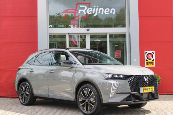 DS 7 E-Tense 300PK 4x4 ESPRIT DE VOYAGE | PANORAMISCH SCHUIF/KANTEL DAK | VOORRUITRAND/STUUR VERWARMING | VOLLEDIG LEDEREN BEKLEDING | LICHTMETALEN VELGEN 19" | ELEKTRISCH BEDIENBARE ACHTERKLEP | NIGHT VISION | DODEHOEK DETECTIE | ELEKTRISCH BEDIENBARE VOORSTOELEN MET MASSAGE FUNCTIE | ADAPTIVE CRUISE CONTROL | 360° CAMERA | KEYLESS ENTRY/START | FULL OPTION! | STOEL VENTILATIE | FOCAL AUDIO SYSTEM | SFEER VERLICHTING | DRAADLOZE APPLE CARPLAY/ANDROID AUTO | NAVIGATIE | PARKEERSENSOREN VOOR EN ACHTER |