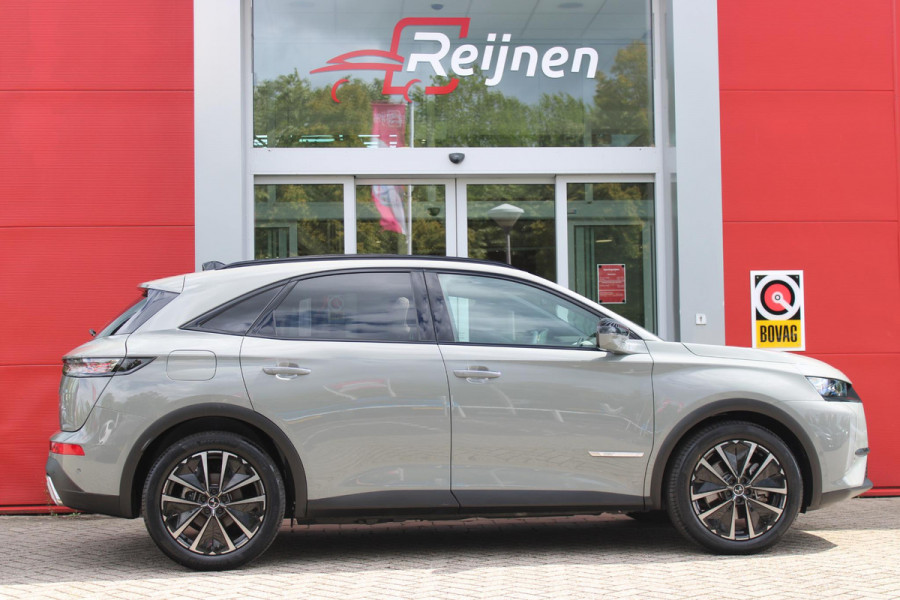 DS 7 E-Tense 300PK 4x4 ESPRIT DE VOYAGE | PANORAMISCH SCHUIF/KANTEL DAK | VOORRUITRAND/STUUR VERWARMING | VOLLEDIG LEDEREN BEKLEDING | LICHTMETALEN VELGEN 19" | ELEKTRISCH BEDIENBARE ACHTERKLEP | NIGHT VISION | DODEHOEK DETECTIE | ELEKTRISCH BEDIENBARE VOORSTOELEN MET MASSAGE FUNCTIE | ADAPTIVE CRUISE CONTROL | 360° CAMERA | KEYLESS ENTRY/START | FULL OPTION! | STOEL VENTILATIE | FOCAL AUDIO SYSTEM | SFEER VERLICHTING | DRAADLOZE APPLE CARPLAY/ANDROID AUTO | NAVIGATIE | PARKEERSENSOREN VOOR EN ACHTER |