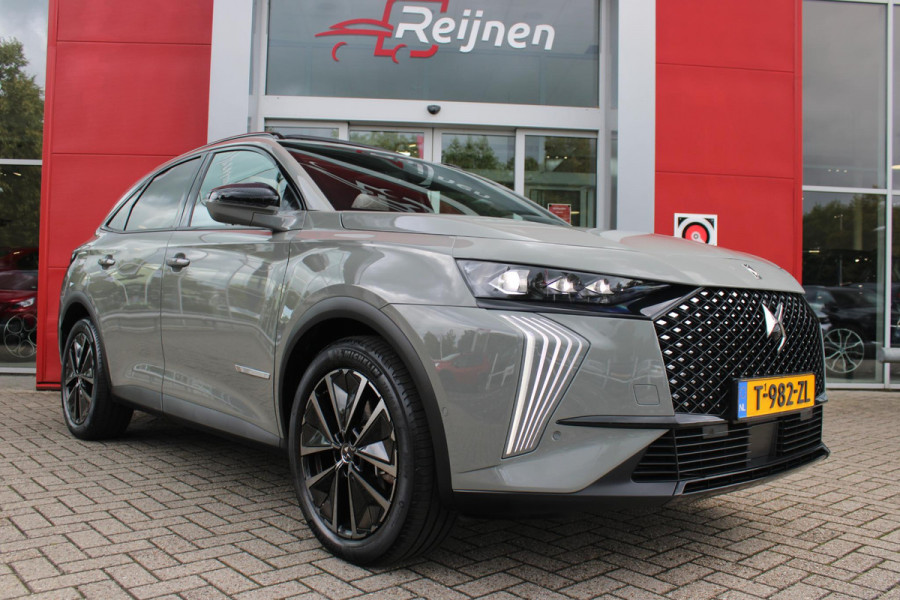 DS 7 E-Tense 300PK 4x4 ESPRIT DE VOYAGE | PANORAMISCH SCHUIF/KANTEL DAK | VOORRUITRAND/STUUR VERWARMING | VOLLEDIG LEDEREN BEKLEDING | LICHTMETALEN VELGEN 19" | ELEKTRISCH BEDIENBARE ACHTERKLEP | NIGHT VISION | DODEHOEK DETECTIE | ELEKTRISCH BEDIENBARE VOORSTOELEN MET MASSAGE FUNCTIE | ADAPTIVE CRUISE CONTROL | 360° CAMERA | KEYLESS ENTRY/START | FULL OPTION! | STOEL VENTILATIE | FOCAL AUDIO SYSTEM | SFEER VERLICHTING | DRAADLOZE APPLE CARPLAY/ANDROID AUTO | NAVIGATIE | PARKEERSENSOREN VOOR EN ACHTER |