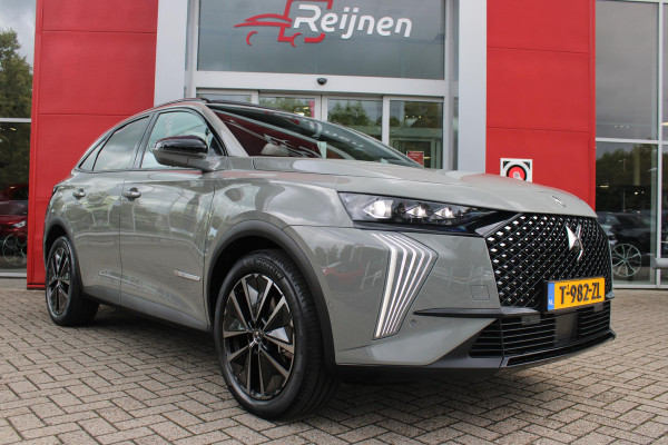 DS 7 E-Tense 300PK 4x4 ESPRIT DE VOYAGE | PANORAMISCH SCHUIF/KANTEL DAK | VOORRUITRAND/STUUR VERWARMING | VOLLEDIG LEDEREN BEKLEDING | LICHTMETALEN VELGEN 19" | ELEKTRISCH BEDIENBARE ACHTERKLEP | NIGHT VISION | DODEHOEK DETECTIE | ELEKTRISCH BEDIENBARE VOORSTOELEN MET MASSAGE FUNCTIE | ADAPTIVE CRUISE CONTROL | 360° CAMERA | KEYLESS ENTRY/START | FULL OPTION! | STOEL VENTILATIE | FOCAL AUDIO SYSTEM | SFEER VERLICHTING | DRAADLOZE APPLE CARPLAY/ANDROID AUTO | NAVIGATIE | PARKEERSENSOREN VOOR EN ACHTER |