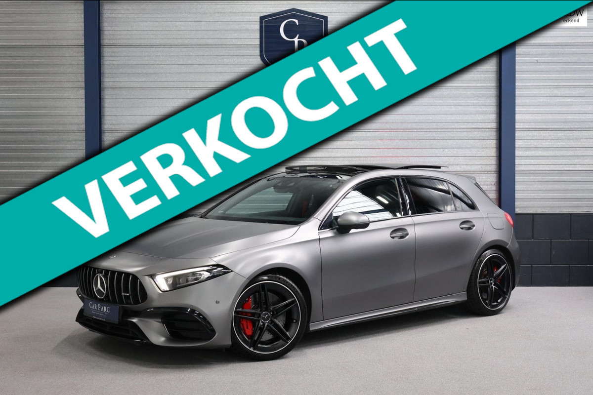 Mercedes-Benz A-Klasse AMG 45 S 4MATIC+ MATT/MULTIBEAM/VIRTUAL/SFEER/KUIP+LEER+S.VERWARMING+MEMORY/19"/ACC/ECC/12 MND GARANTIE!