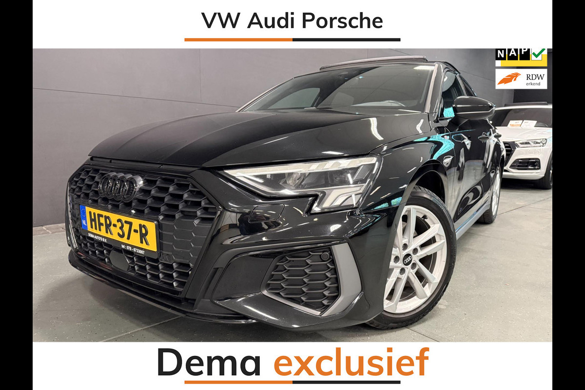 Audi A3 Sportback 35 TFSI 3x S-LINE BLACK-LINE PANO/SFEERVERL/NAVI/V-COCKPIT/LED/DAB/// Audi A3 Sportback 35 TFSI 3x S-LINE BLACK-LINE PANO/SFEERVERL/NAVI/V-COCKPIT/LED/DAB///
