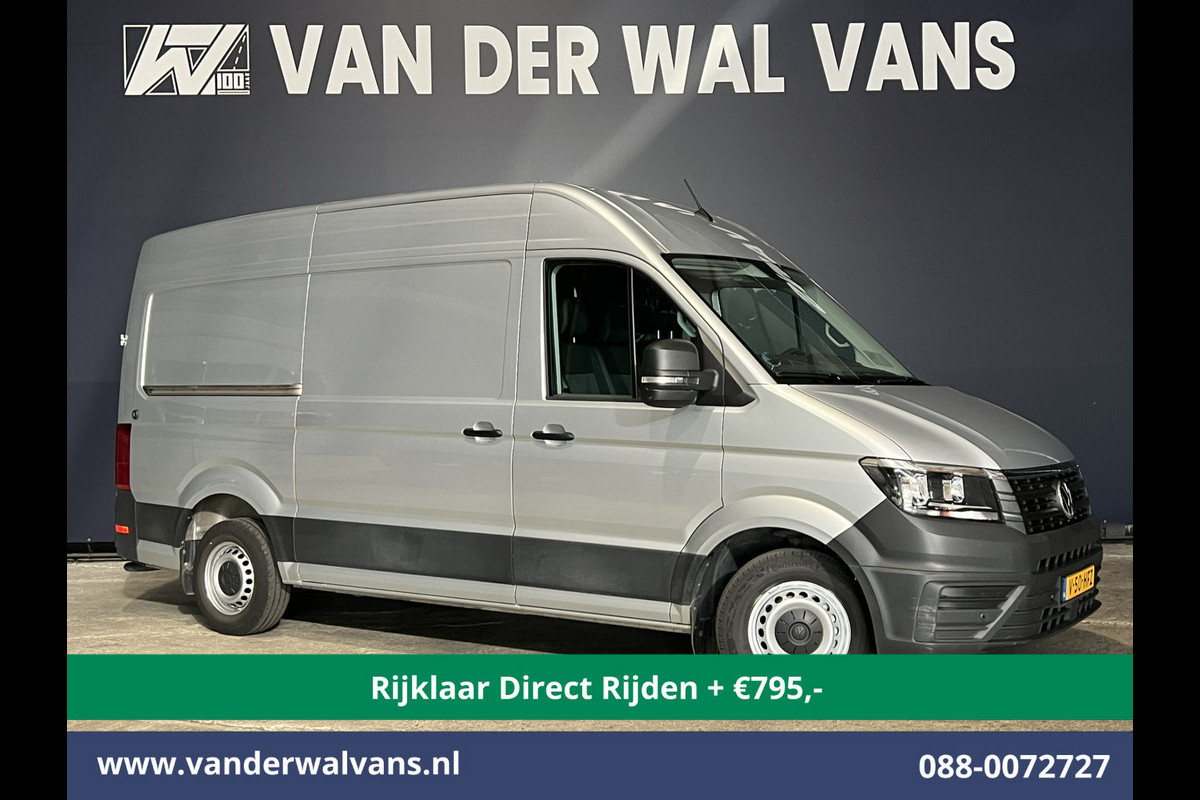 Volkswagen Crafter 2.0 TDI 140 pk L3H3 L2H2 Euro6 *Rijklaar Direct Rijden* Airco | Camera | Apple Carplay | Cruisecontrol Parkeersensoren, Android Auto, Chauffeursstoel, Bijrijdersbank, 3000kg trekvermogen, zilver