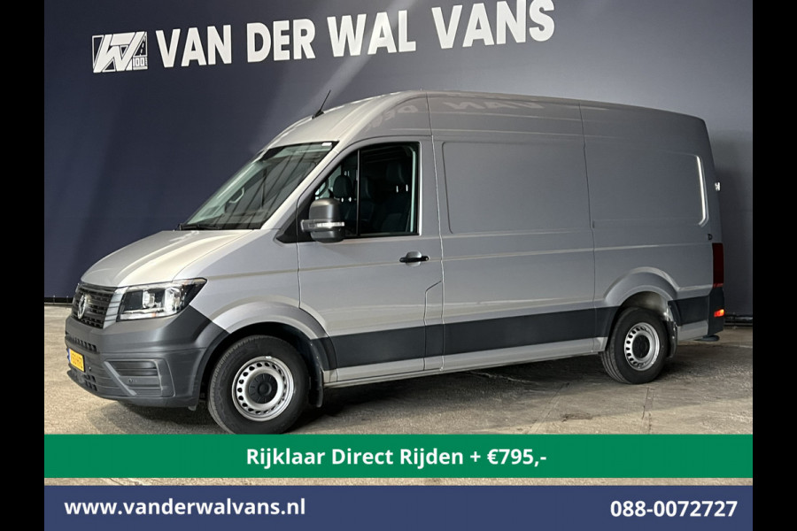 Volkswagen Crafter 2.0 TDI 140 pk L3H3 L2H2 Euro6 *Rijklaar Direct Rijden* Airco | Camera | Apple Carplay | Cruisecontrol Parkeersensoren, Android Auto, Chauffeursstoel, Bijrijdersbank, 3000kg trekvermogen, zilver