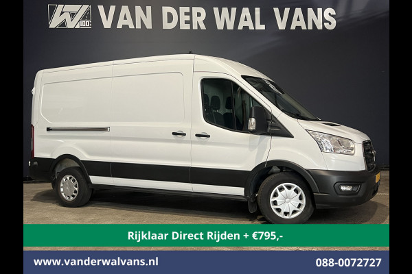 Ford Transit 2.0 TDCI 131pk L3H2 Euro6 *Rijklaar Direct Rijden* Airco | Camera | Navigatie | Apple Carplay | Android Auto Cruisecontrol, Parkeersensoren, Elektrisch verstelbare bestuurdersstoel, Verwarmde voorruit, Stoelverwarming, Bijrijdersbank
