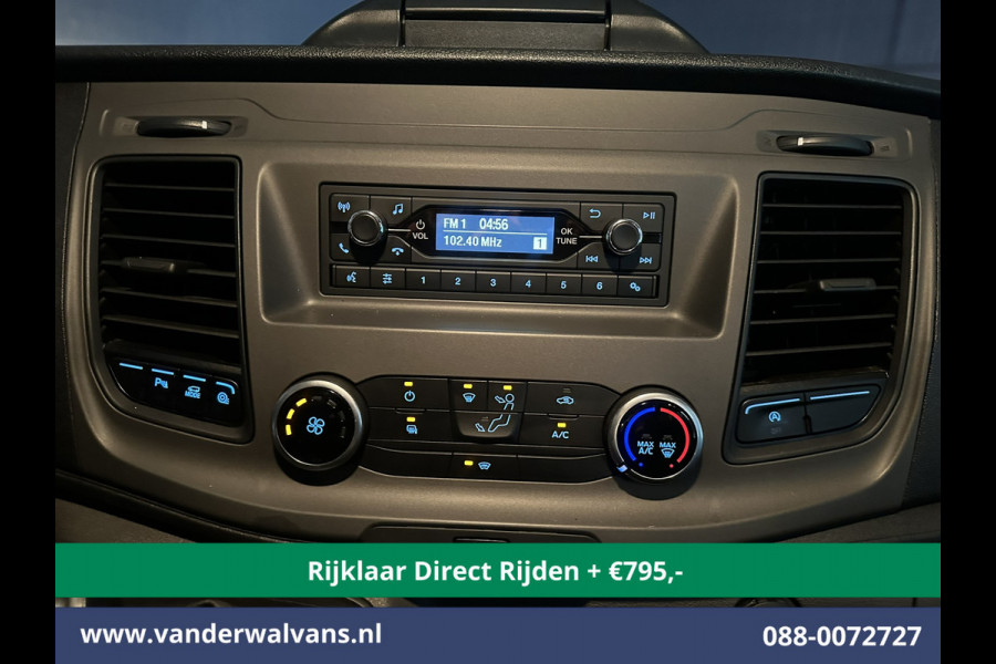 Ford Transit 2.0 TDCI 130pk L3H2 Dubbele cabine Euro6 *Rijklaar Direct Rijden* Airco | 6-Zits | 2500kg Trekhaak | LED | Cruisecontrol Parkeersensoren, verwarmde voorruit
