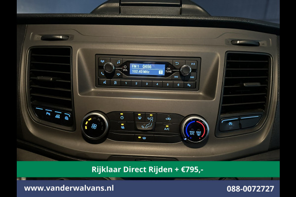 Ford Transit 2.0 TDCI 130pk L3H2 Dubbele cabine Euro6 *Rijklaar Direct Rijden* Airco | 6-Zits | 2500kg Trekhaak | LED | Cruisecontrol Parkeersensoren, verwarmde voorruit