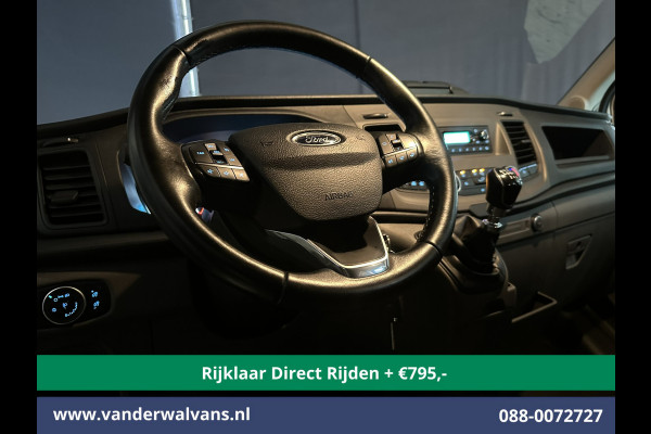 Ford Transit 2.0 TDCI 130pk L3H2 Dubbele cabine Euro6 *Rijklaar Direct Rijden* Airco | 6-Zits | 2500kg Trekhaak | LED | Cruisecontrol Parkeersensoren, verwarmde voorruit