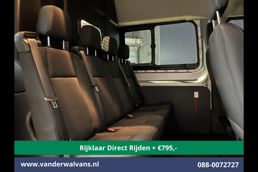 Ford Transit 2.0 TDCI 131pk L3H2 Dubbele Cabine Euro6 * Rijklaar Direct Rijden* Airco | 6-Zits | LED | 2500kg Trekhaak | Cruisecontrol Verwarmde voorruit, Parkeersensoren