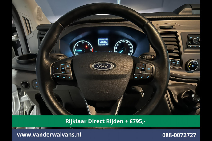 Ford Transit 2.0 TDCI 131pk L3H2 Dubbele Cabine Euro6 * Rijklaar Direct Rijden* Airco | 6-Zits | LED | 2500kg Trekhaak | Cruisecontrol Verwarmde voorruit, Parkeersensoren