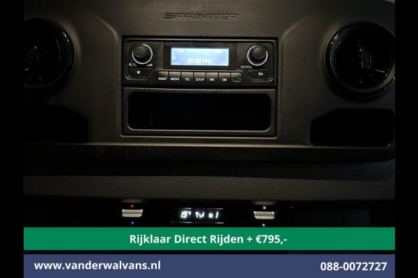 Mercedes-Benz Sprinter 315 CDI 150pk L3H2 Euro6 *Rijklaar Direct Rijden* Airco | Camera | Cruisecontrol | Stoelverwarming 270 Graden achterdeuren, Bijrijdersbank
