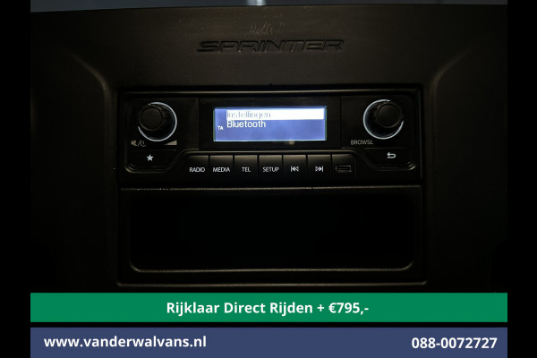 Mercedes-Benz Sprinter 315 CDI 150pk L3H2 Euro6 *Rijklaar Direct Rijden* Airco | Camera | Cruisecontrol | Stoelverwarming 270 Graden achterdeuren, Bijrijdersbank