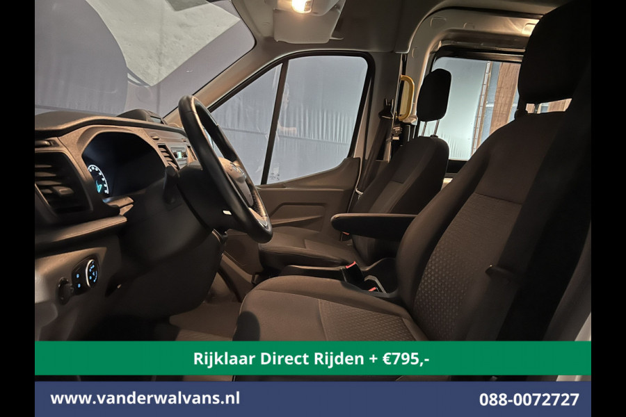 Ford Transit 2.0 TDCI 131pk L3H2 Dubbele Cabine Euro6 * Rijklaar Direct Rijden* Airco | 6-Zits | LED | 2500kg Trekhaak | Cruisecontrol Verwarmde voorruit, Parkeersensoren