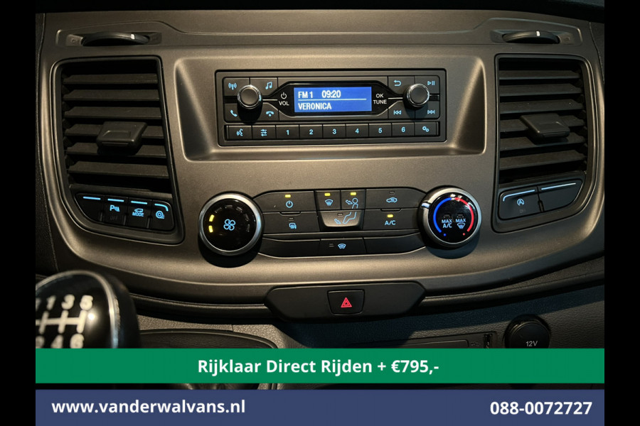 Ford Transit 2.0 TDCI 131pk L3H2 Dubbele Cabine Euro6 * Rijklaar Direct Rijden* Airco | 6-Zits | LED | 2500kg Trekhaak | Cruisecontrol Verwarmde voorruit, Parkeersensoren